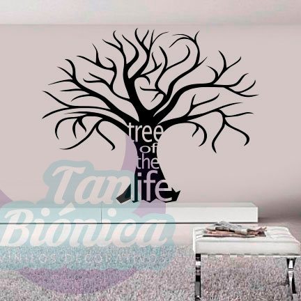Vinilos adhesivos, decoración para paredes barata y económica, stickers de flores, árbol de la vida.