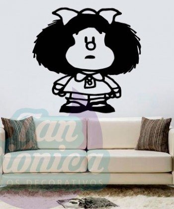 Mafalda, Quino, Cómic, Vinilo Adhesivo Decorativo, Sticker baratos y económicos para las paredes. Empavonados para ventanas, cocinas.