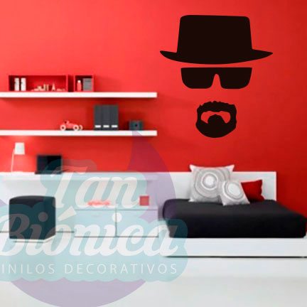 CINE-Y-TV-17 Walter White, Breaking Bad Vinilo adhesivo decorativo barato y económico, sticker para paredes.