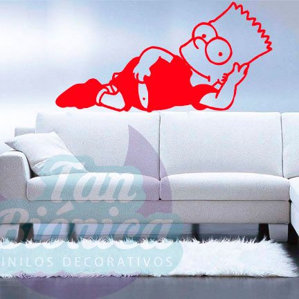 CINE-Y-TV-19 Bart Simpson, vinilos adhesivos decorativos, sticker para paredes, baratos y económicos, personajes de series de televisión.