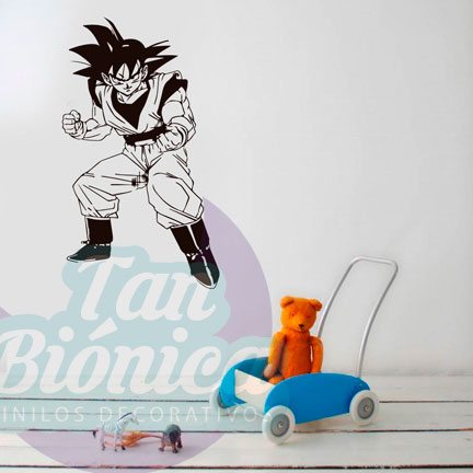 CINE-Y-TV-27 Gokú, Dragon Ball, vinilo adhesivo decorativo, stickers baratos y económicos para tu hogar.