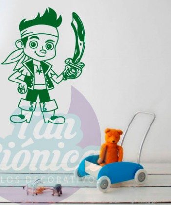 Jake el pirata, vinilos adhesivos decorativos, stickers para tu hogar, infantiles.