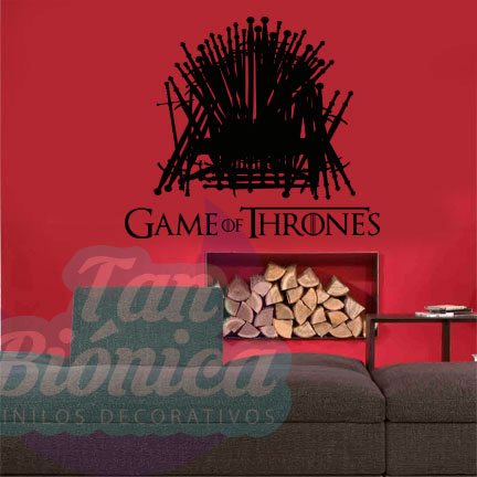 CINE-Y-TV-34 Trono de Games of Thrones Vinilos adhesivos decorativos, stickers de series.