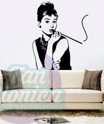 Audrey Hepburn, vinilos adhesivos decorativos, películas, sticker baratos y económicos.