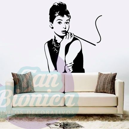 CINE-Y-TV-39 Audrey Hepburn, vinilos adhesivos decorativos, películas, sticker baratos y económicos.