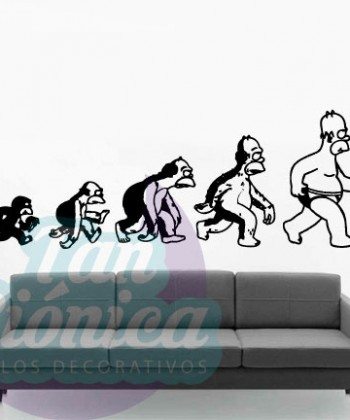 Evolución de Homero Simpson, Homersapien, vinilo adhesivo decorativo, sticker para las paredes.