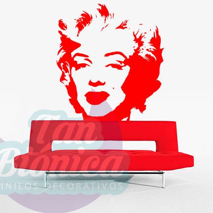 CINE-Y-TV-47 Marilyn Monroe, vinilo adhesivo decorativo, pin up, stickers baratos y económicos, empavonados y fotomurales.