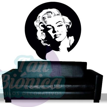 CINE-Y-TV-48 Marilyn Monroe, vinilo adhesivo decorativo, pin up, stickers baratos y económicos, empavonados y fotomurales.