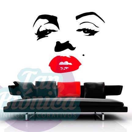 CINE-Y-TV-49 Marilyn Monroe, vinilo adhesivo decorativo, pin up, stickers baratos y económicos, empavonados y fotomurales.