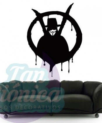 V de Vendetta, Vinilo Adhesivo Decorativo, stickers y empavonados para las paredes.