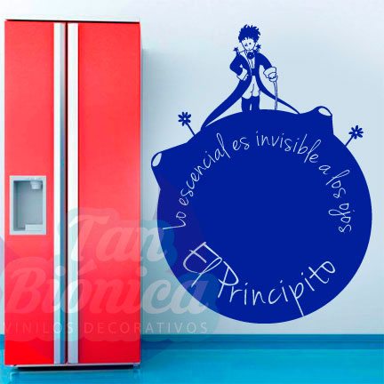 FRASES12 El Principito, lo esencial es invisible a los ojos, Adhesivo Vinilo Decorativo, sticker niño niña