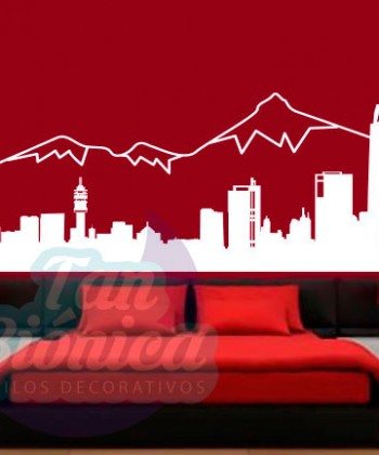 Mapa de Santiago, ciudad de vinilo adhesivo decorativo, sticker de Chile, empavonados y fotomurales