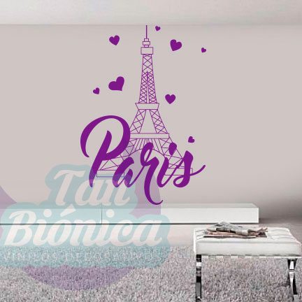 URBANO2 Paris, Torre Eiffel vinilo adhesivo decorativo de ciudad, para las paredes stickers empavonados fotomurales