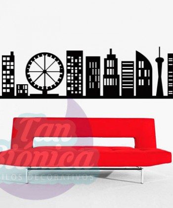 Londres Edificios ciudad adhesivos decorativos vinilos stickers para las paredes, empavonados y fotomurales