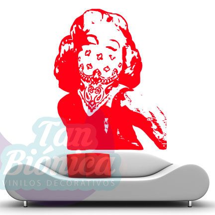 URBANO33 Marilyn Monroe graffiti, vinilo decorativo adhesivo para paredes, fotomurales y empavonados.