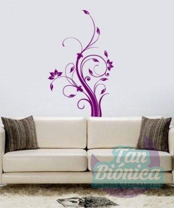 Vinilos decorativos de flores, adhesivos para paredes