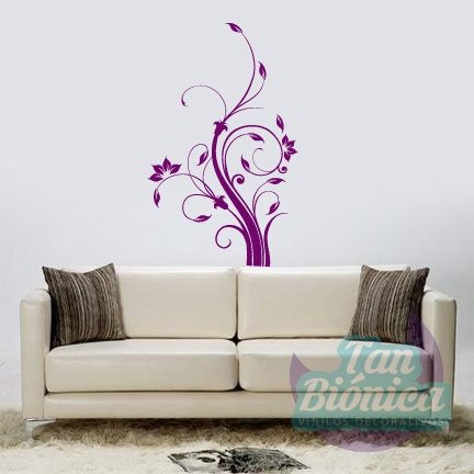 flora49 Vinilos decorativos de flores, adhesivos para paredes