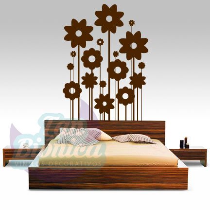flora61 Flores, adhesivo decorativo, vinilo sticker, empavonado y fotomurales.