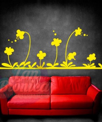 Flores, planta, vinilo adhesivo decorativo tanbionica, chile, fotomurales y empavonados