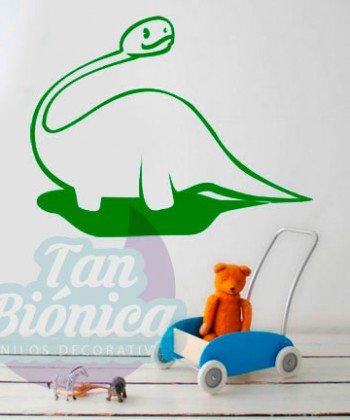 Dinosaurio de cuello largo, vinilo decorativo adhesivo, sticker para niños, niñas, bebés, infantil.