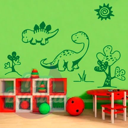 infantil3 Vinilo Infantil adhesivo decorativo, sticker de dinosaurios, niño, bebé, joven, guagua