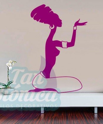 Vinilos Adhesivos decorativos, stickers, empavonados y fotomurales. Baratos y económicos, Pegatinas para las paredes. Mujer africana