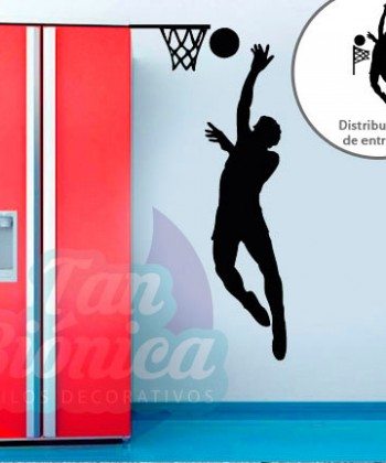 Vinilos Adhesivos decorativos, stickers, empavonados y fotomurales. Baratos y económicos, Pegatinas para las paredes. Jugador de básquetbol, basquetbolista