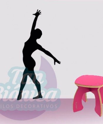 Vinilos Adhesivos decorativos, stickers, empavonados y fotomurales. Baratos y económicos, Pegatinas para las paredes. Bailarina gimnasta