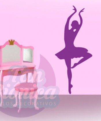 Vinilos Adhesivos decorativos, stickers, empavonados y fotomurales. Baratos y económicos, Pegatinas para las paredes. Bailarina gimnasta ballet