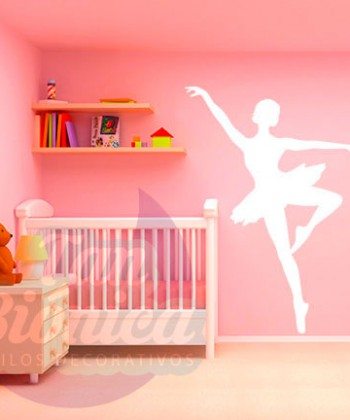 Vinilos Adhesivos decorativos, stickers, empavonados y fotomurales. Baratos y económicos, Pegatinas para las paredes. Bailarina gimnasta ballet